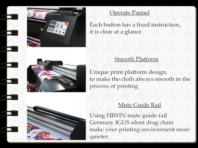 Epson Head Digital Sublimation Printing Machine For Custom Fabric Double 4 Color CMYK 0