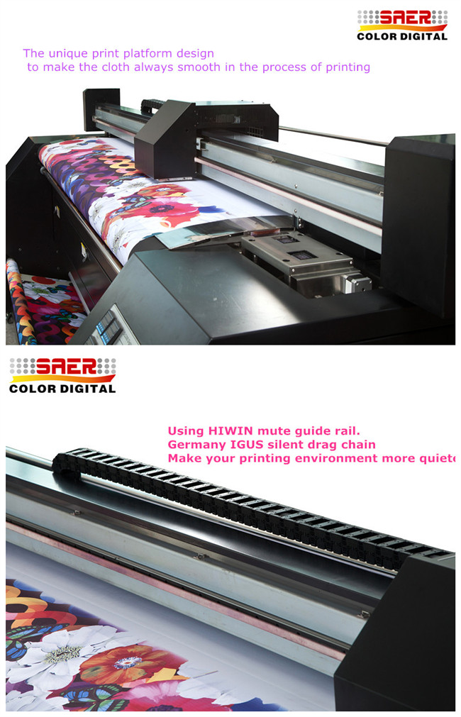 Dual CMYK 3.2m Digital Fabric Printing Machine 1440dpi Resolution 0