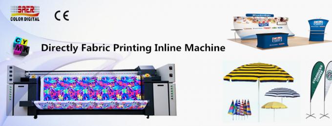 Sublimation Ink Digital Fabric Printer / Fabric Printing Machine 1800DPI Resolution 0