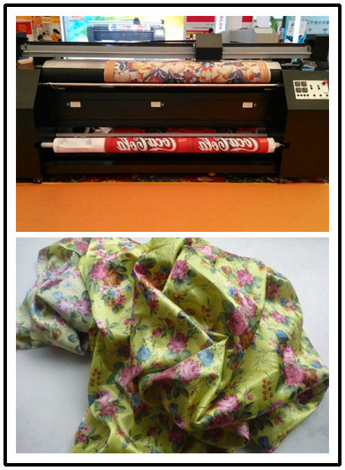 22 sqm / h in 4 pass Flag Printing Machine Polyster Cotton Wool Silk Material