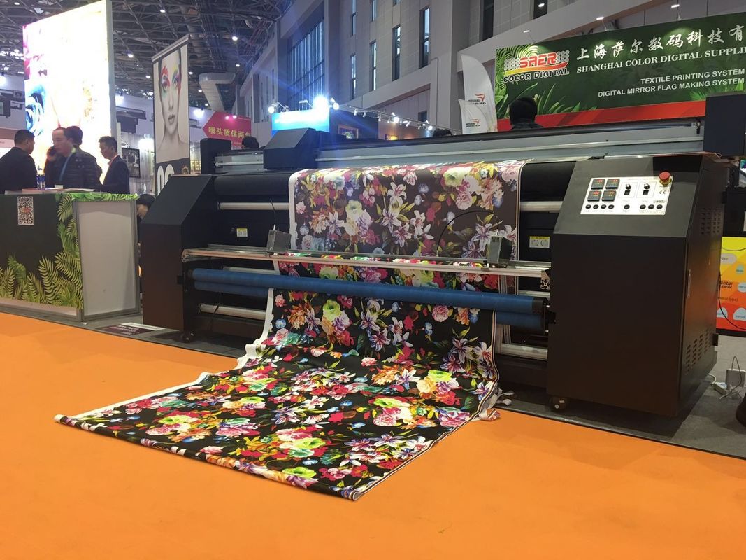 Continuously Digital Printing Machine / Large Format Inkjet Printer For Fabric