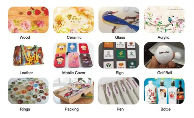 UV DTF Printer With Varnish Color For Phone Case / Gifts / Photo / Ball / Metal / Plastic / Leather / Cup Printing 1
