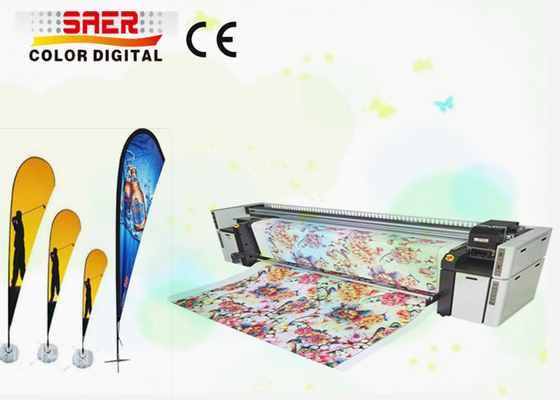 Beach Flag / Tear Drop Flag Fabric Printing System Machine Dual CMYK