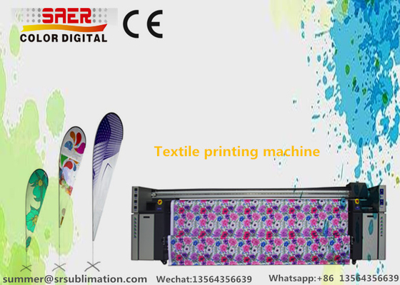 Dual CMYK Digital Flag Fabric / Bed Sheets Dye Textile Printing Machine 1800DPI