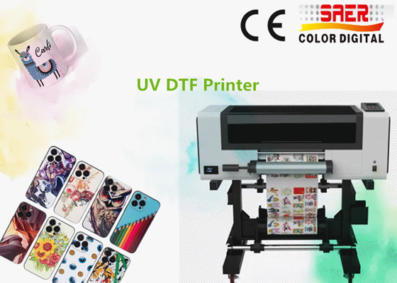 A3 UV DTF Printer With Varnish , Phone Case , Glass , Cylinder Bottle Id Card Printer UV Sticker Printer