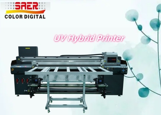 Flatbed And Roll Uv Hybrid Printer For Different Material Kt Board , Pvc , Soft Film , Leather Hybrid Uv Printer