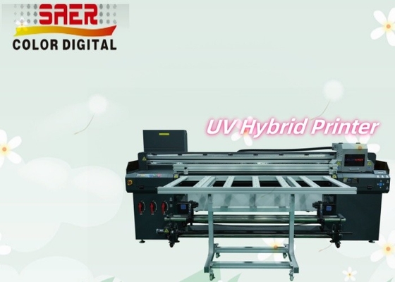 SAER Hot Sale UV Printing Machine Flatbed Hybrid UV Roll to Roll And Flatbed Printer