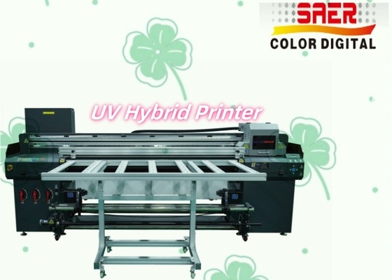 SAER UV Plotter High Resolution Printhead Wide Format Roll to Roll and Flatbed UV Hybrid Printing Machine