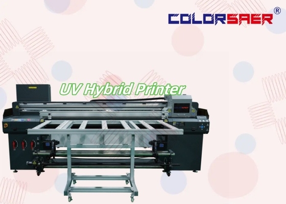 1.8m Large Format UV Printing Machine Flatbed And Roll To Roll  All -in- One Hybrid UV Plotter