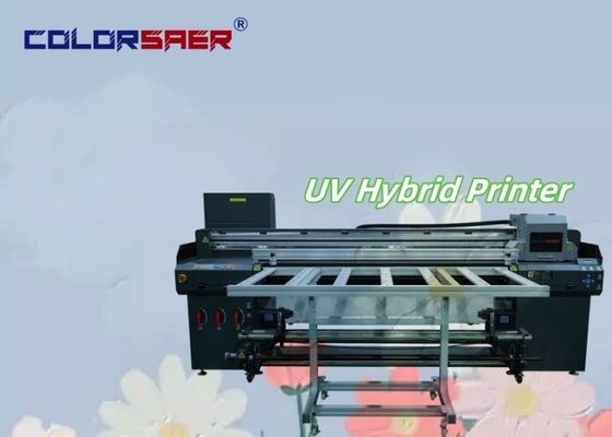 1.8m Large Format Flatbed And Roll To Roll UV Hybrid Printer For Different Materials
