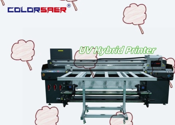 Long Service Time Hybrid UV Roll To Roll  And Flatbed Printer High Stability Commercial UV Printer