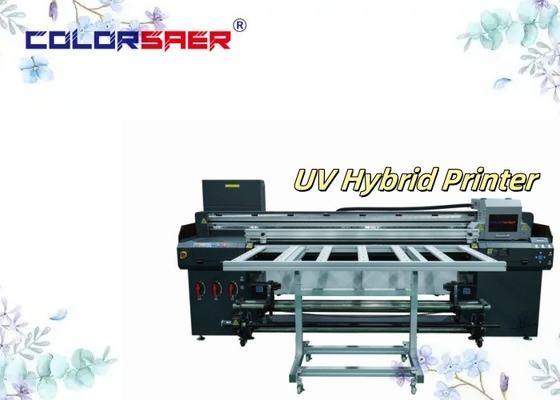 6 Feet 1.8m UV Hybrid Printer On PVC Sheet Soft Film Roll To Roll And Flatbed UV Hybrid Printer