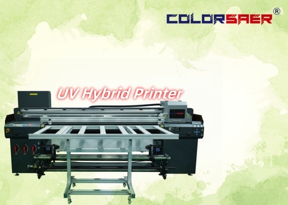 1.8m Size Fully Automated UV Printing Machine Flatbed And Roll To Roll UV Hybrid Printer