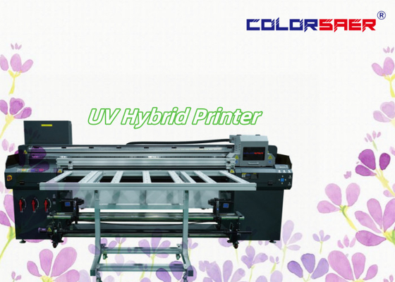 1.8m Size Fully Automated UV Printing Machine Flatbed And Roll To Roll UV Hybrid Printer