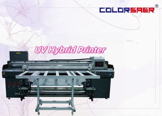 High Capability Wide Format Multifunction Inkjet Flatbed  and Roll to roll UV Hybrid Printer