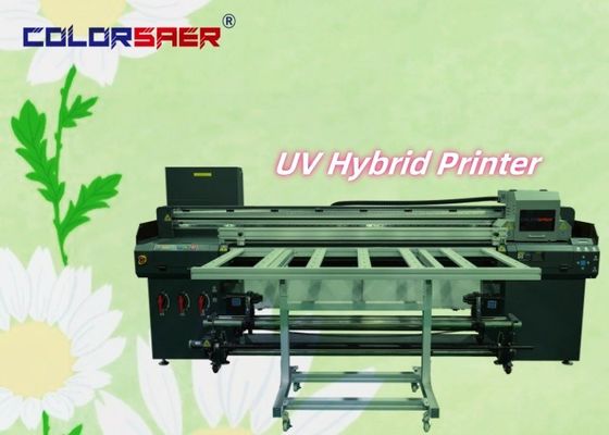1.8m UV Hybrid Printer For Outdoor  And Indoor Advertising CMYK+W+CMYK+Varnish