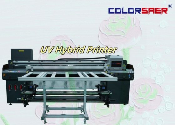 Color SAER  6 Feet Wide Format UV Inkjet Printer Roll to roll and Flatbed UV hybrid Printer