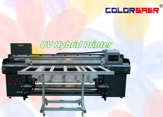 Small Business UV Inkjet Printer Flatbed With Roll To Roll UV Hybrid Printer For Different Materials