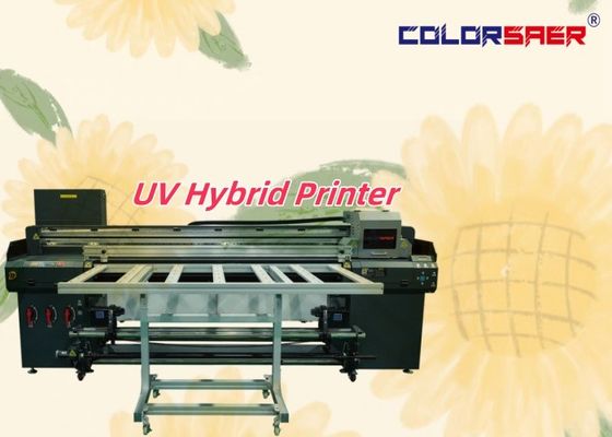 Small Business UV Inkjet Printer Flatbed With Roll To Roll UV Hybrid Printer For Different Materials
