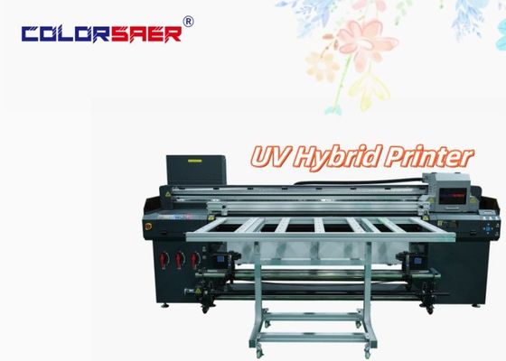 UV Hybrid Printer Color SAER Flatbed With Roll To Roll I3200 New UV Plotter For Different Materials