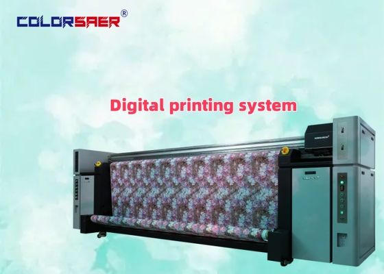 Roll To Roll 8pcs Print Heads Large Format 3200mm Wide Automatic Digital Fabric Printer