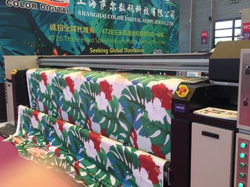 Roll To Roll Digital Textile Printing Equipment Automatic Dual CMYK Color Mode