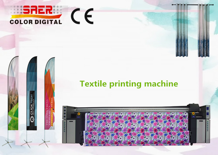 Curtain fabric printing machine with 4 high DPI print heads