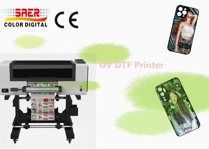A3 UV DTF Printer With Varnish , Phone Case , Glass , Cylinder Bottle Id Card Printer UV Sticker Printer