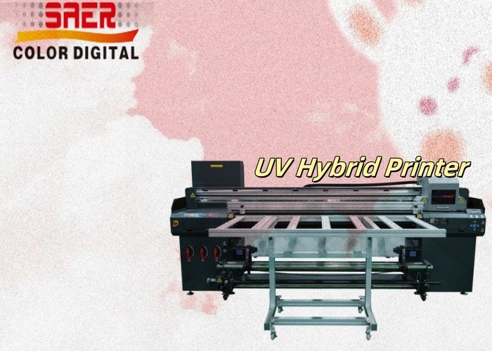 SAER Hot Sale UV Printing Machine Flatbed Hybrid UV Roll to Roll And Flatbed Printer