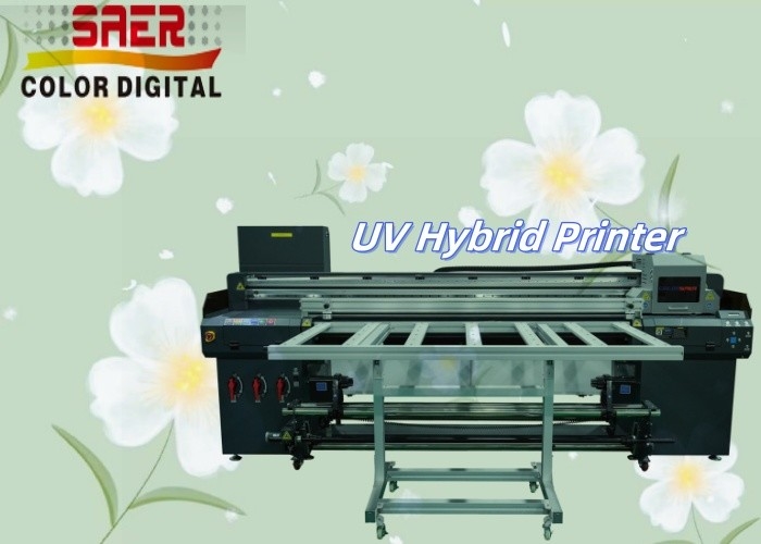 Flatbed And Roll To Roll UV Hybrid All In One Printer Multicolor UV Printing Machine