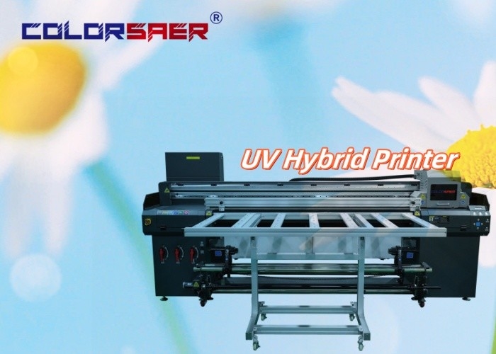 1.8m Large Format UV Printing Machine Flatbed And Roll To Roll  All -in- One Hybrid UV Plotter