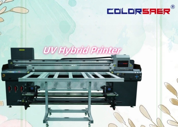 Digital Printing Plotter UV Hybrid PVC Banner Leather Wide Large Format Inkjet Printer UV Varnish Machine