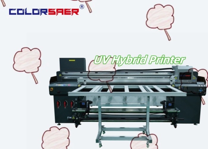 Long Service Time Hybrid UV Roll To Roll  And Flatbed Printer High Stability Commercial UV Printer