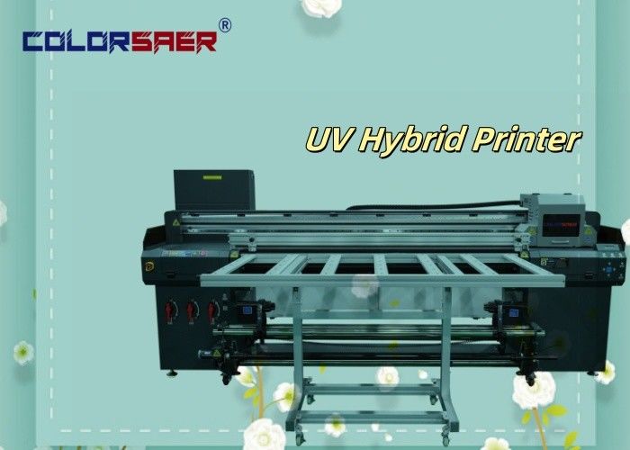 Flatbed And Roll To Roll All In One UV Hybrid Printer 6 Feet UV Plotter