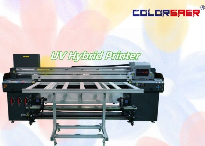 Small Business UV Inkjet Printer Flatbed With Roll To Roll UV Hybrid Printer For Different Materials