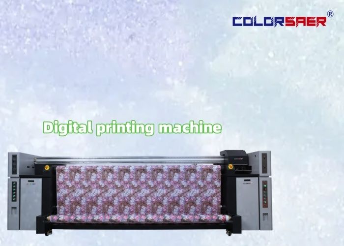 Roll To Roll 8pcs Print Heads Large Format 3200mm Wide Automatic Digital Fabric Printer