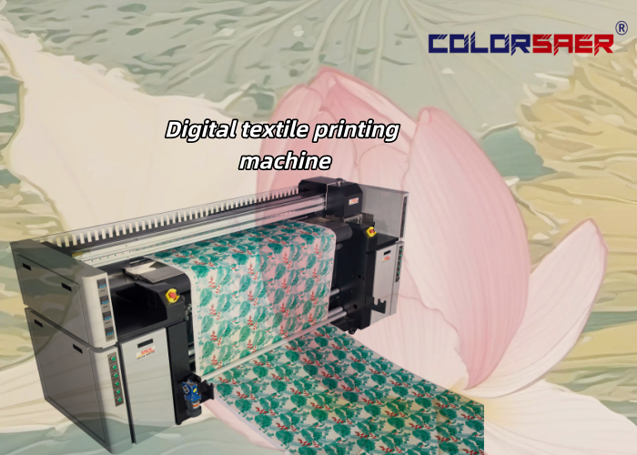 Color SAER 4 colors & 8 colors Textile printing system digital roll to roll fabric plotter for cotton & polyester