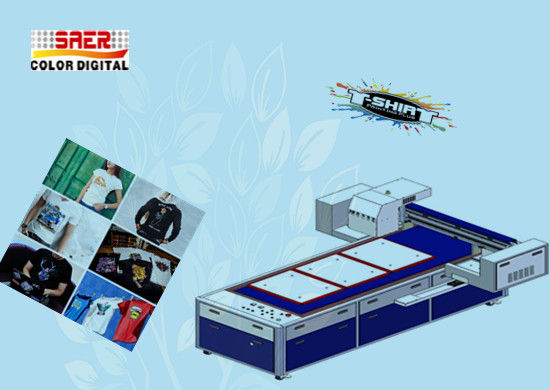 Flatbed Dtg Garment Printer 1200 * 1800dpi Max Resolution For Men T Shirt Printing