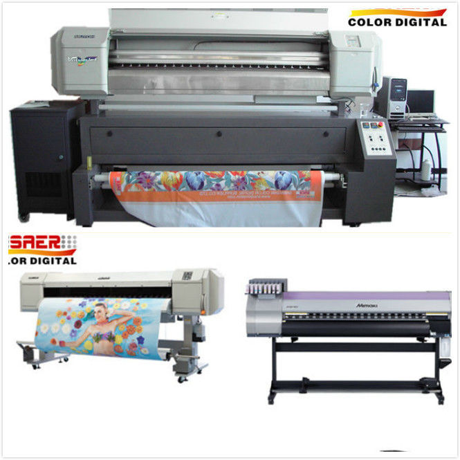 Polyester Textile Mutoh Sublimation Printer Inkjet Printer Roll To Roll Dual CMYK Color
