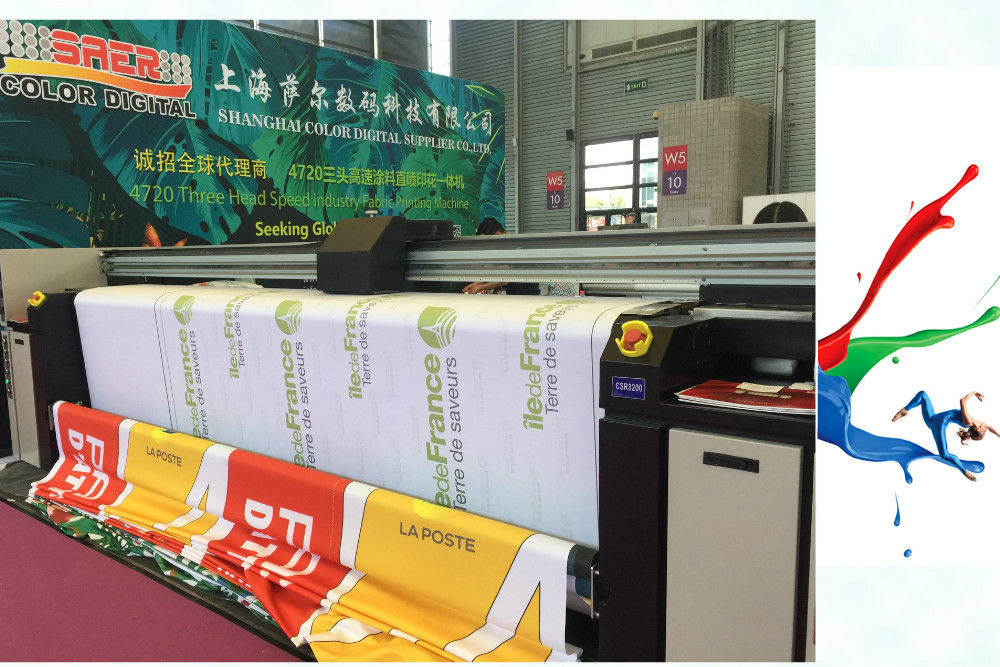 Roll To Roll Flags Banner Fabric Printing Machine 1800DPI