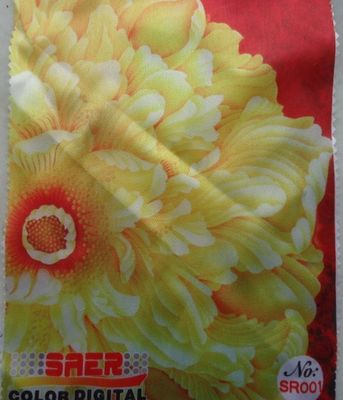 White Satin Polyester Digital Printing Fabric For Home Decoration