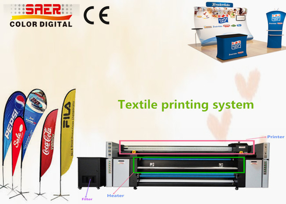 Large Format Textile Printing Machine With High DPI Print Head