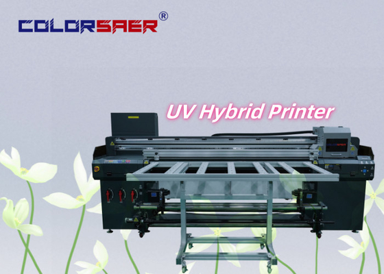 Digital Printing Plotter UV Hybrid PVC Banner Leather Wide Large Format Inkjet Printer UV Varnish Machine