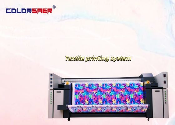 Large Format Textile Printing Machine With Fixation Unit Heater All-in-one Plotter High Speed Multi Colors Digital Printer