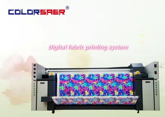 SAER COLOR brand new 4 color or 8 color Textile printer with heater whole set system for cotton and polyester fabric