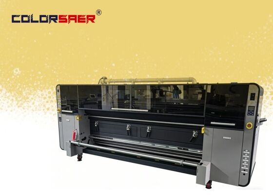 SAER KJ4B-QL Print Head Sublimation Printer with Roll-to-Roll Printing and 3200mm Width for Textile and Flag Printing