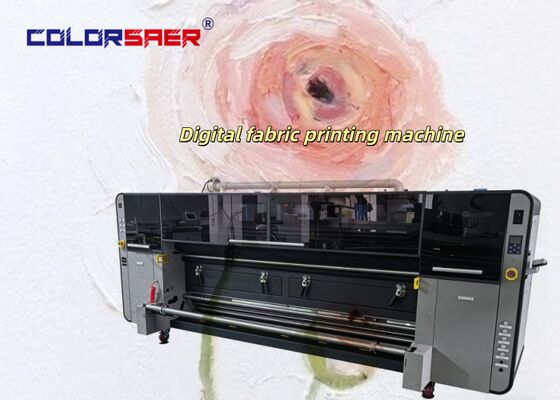 SAER COLOR Premium Dye Sublimation Printer with KJ4B-QL Print Head 3200mm Printing Width Automatic Roll to Roll for Cotton & Polyester Fabric