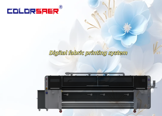 New model large size digital textile printing system roll to roll 4pcs &8 pcs plotter for cotton & polyster fabric