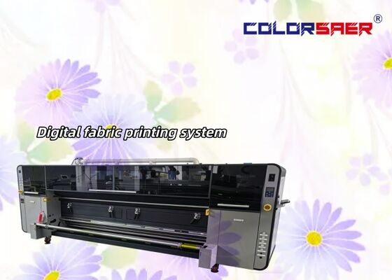 SAER I3200 Print Head CMYK 4 Colors & CMYKGRBK 8 Color 3.2m Textile Printing Machine for Polyester & Cotton Materials
