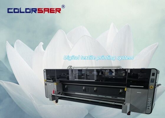 Commercial Digital Inkjet Flag Printing Machine with 3200mm Printing Width Automatic Roll to Roll and Dual CMYK Color for Textile Printing